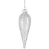 Northlight 6.25" Clear Glass Winter Icicle Ornament