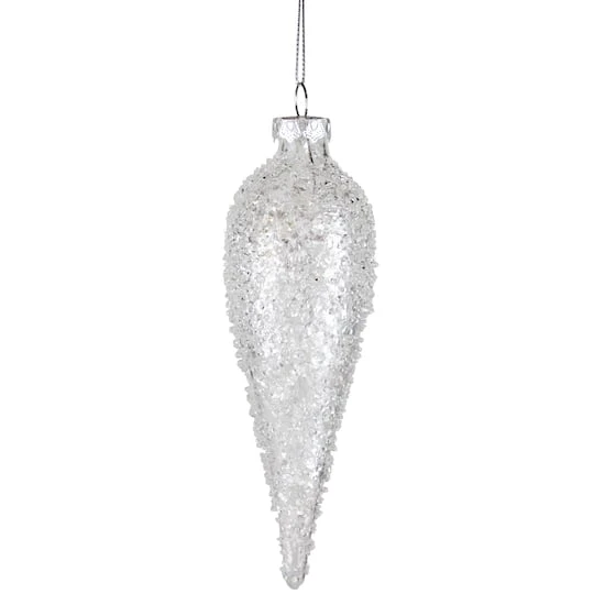 Northlight 6.25" Clear Glass Winter Icicle Ornament 3 Northlight 6.25" Clear Glass Winter Icicle Ornament