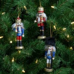 Northlight 3ct. 5.25" Glittery Nutcracker King Soldier And Drummer Ornaments -Northlight D756305S 2