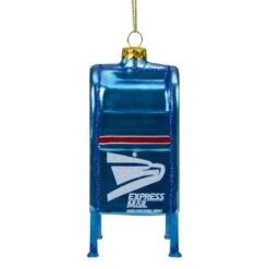 Northlight 4.5" Shiny Blue Glittered Express Mail USPS Mailbox Glass Christmas Ornament 11 Northlight 4.5" Shiny Blue Glittered Express Mail USPS Mailbox Glass Christmas Ornament -Northlight D756307S 3
