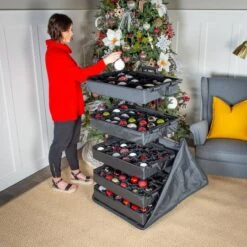 Northlight 5-Tray Telescopic Christmas Ornament Storage Bag 11 Northlight 5-Tray Telescopic Christmas Ornament Storage Bag -Northlight D756308S 2