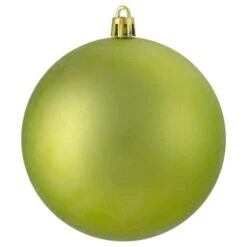 Northlight 12ct. 4" Matte Kiwi Green Shatterproof Christmas Ball Ornaments -Northlight D756318S 3