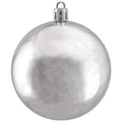 Northlight 32ct. 3.25" Shiny Silver Shatterproof Plastic Ball Ornaments -Northlight D756341S 3