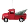Northlight Red Vintage Style Truck With Frosted Tree Ornament 1 Northlight Red Vintage Style Truck With Frosted Tree Ornament -Northlight D756347S 1