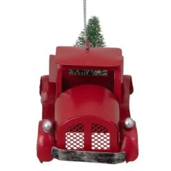 Northlight Red Vintage Style Truck With Frosted Tree Ornament -Northlight D756347S 5