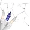 Northlight 100ct. Mini Icicle Christmas Light Set With White Wire Blue And Clear 2 Northlight 100ct. Mini Icicle Christmas Light Set With White Wire Blue And Clear -Northlight D756357S 2