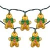 Northlight 10ct. Gingerbread Man Christmas String Lights With Green Wire 1 Northlight 10ct. Gingerbread Man Christmas String Lights With Green Wire -Northlight D756406S 1