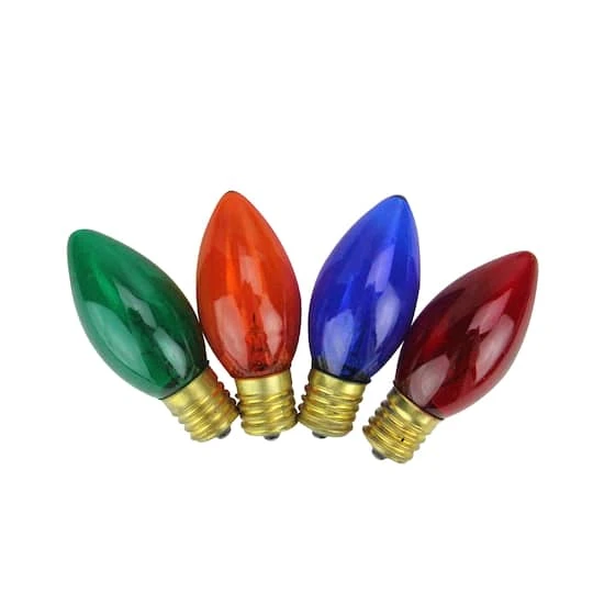 Northlight Multicolor Transparent Incandescent C7 Twinkle Replacement Bulbs, 4ct. 4 Northlight Multicolor Transparent Incandescent C7 Twinkle Replacement Bulbs, 4ct. - Image 2
