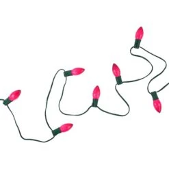 Northlight 25ct. Opaque C9 Christmas String Lights Fuchsia Pink -Northlight D756436S 2