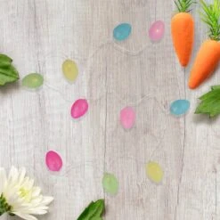 Northlight 10ct. Multicolor Glitter Easter Egg LED String Lights With Clear Wire 11 Northlight 10ct. Multicolor Glitter Easter Egg LED String Lights With Clear Wire -Northlight D761576S 3