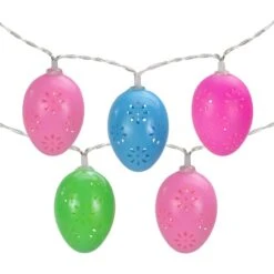 Northlight 10ct. Multicolor Easter Egg LED String Lights With Clear Wire