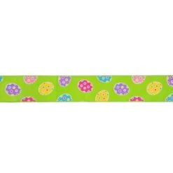 Northlight 2.5" X 10yd. Green Easter Egg Design Wired Spring Craft Ribbon