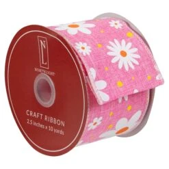 Northlight 2.5" X 10yd. Floral Spring Easter Wired Craft Ribbon -Northlight D761585S 3