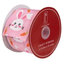 Northlight 2.5" X 10yd. Easter Bunny Design Wired Spring Craft Ribbon 9 Northlight 2.5" X 10yd. Easter Bunny Design Wired Spring Craft Ribbon -Northlight D761586S 3