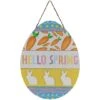 Northlight Hello Spring Colorful Easter Egg Wooden Wall Sign -Northlight D761703S 1