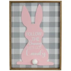 Northlight Follow The Bunny He's Got Candy Easter Bunny Framed Wall Sign 8 Northlight Follow The Bunny He's Got Candy Easter Bunny Framed Wall Sign -Northlight D761705S 1 1