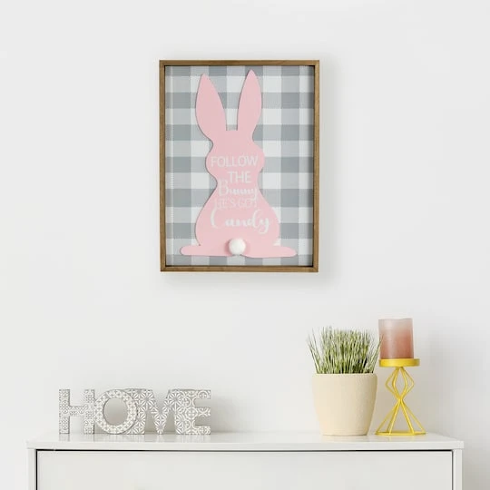 Northlight Follow The Bunny He's Got Candy Easter Bunny Framed Wall Sign 5 Northlight Follow The Bunny He's Got Candy Easter Bunny Framed Wall Sign - Image 3