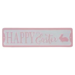 Northlight Pink & White Happy Easter Bunny Metal Wall Sign 7 Northlight Pink & White Happy Easter Bunny Metal Wall Sign -Northlight D761709S 1 1