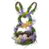 Northlight 14.5" Purple & Green Floral Easter Bunny Decorative Basket 1 Northlight 14.5" Purple & Green Floral Easter Bunny Decorative Basket -Northlight D761710S 1