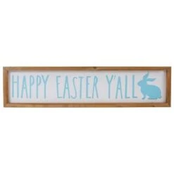 Northlight Happy Easter Y'all Spring Wooden Framed Wall Sign