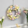 Northlight 12.5" Multicolor Floral & Easter Egg Spring Wreath