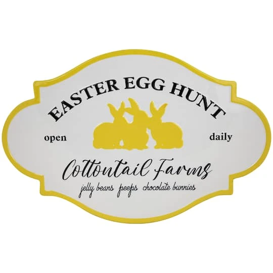Northlight Easter Egg Hunt Vintage-Style Metal Wall Sign 4 Northlight Easter Egg Hunt Vintage-Style Metal Wall Sign - Image 2