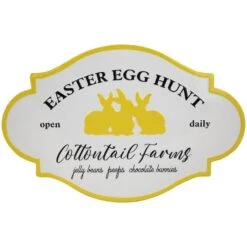 Northlight Easter Egg Hunt Vintage-Style Metal Wall Sign