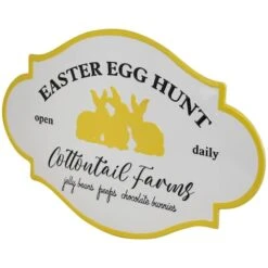 Northlight Easter Egg Hunt Vintage-Style Metal Wall Sign 12 Northlight Easter Egg Hunt Vintage-Style Metal Wall Sign -Northlight D761735S 3