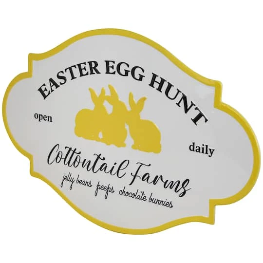 Northlight Easter Egg Hunt Vintage-Style Metal Wall Sign 6 Northlight Easter Egg Hunt Vintage-Style Metal Wall Sign - Image 4