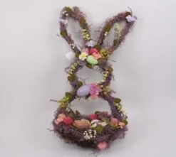 Northlight 21" Floral Grapevine Bunny Shaped Easter Basket Decoration 5 Northlight 21" Floral Grapevine Bunny Shaped Easter Basket Decoration -Northlight D761737S 1 1