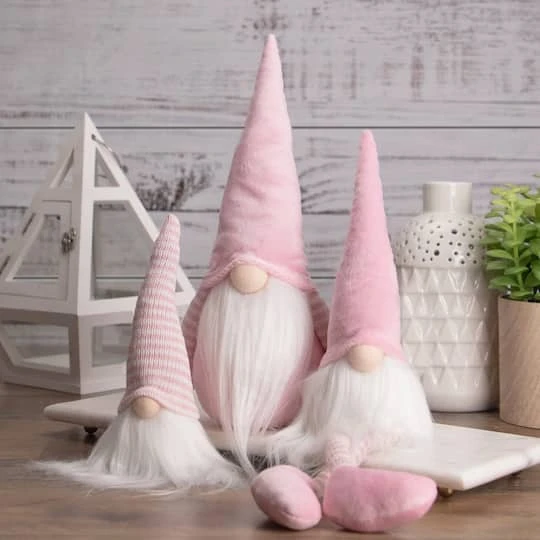Northlight 12" Pink & White Spring Gnome 5 Northlight 12" Pink & White Spring Gnome - Image 3