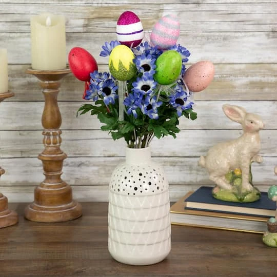 Northlight Colorful Speckled & Glittered Easter Egg Picks, 6ct. 6 Northlight Colorful Speckled & Glittered Easter Egg Picks, 6ct. - Image 4