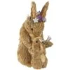 Northlight 12" Brown Mommy & Baby Bunny Sisal Easter Figure