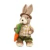 Northlight 14" Brown & Yellow Rustic Boy Rabbit With Carrot Standing Easter Figure