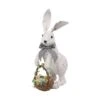 Northlight 13" Brushed White Easter Rabbit With Basket Standing Décor -Northlight D761756S 11
