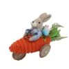 Northlight 13" Blue Easter Bunny With Carrot Car Tabletop Decoration