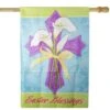 Northlight Multicolor Easter Blessings Cross & Lilies House Flag 2 Northlight Multicolor Easter Blessings Cross & Lilies House Flag -Northlight D761769S 1