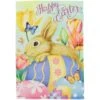 Northlight Springtime Colors Happy Easter Bunny & Eggs Garden Flag -Northlight D761770S 1
