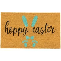 Northlight Natural Blue Hoppy Easter Bunny Coir Doormat 7 Northlight Natural Blue Hoppy Easter Bunny Coir Doormat -Northlight D761773S 1 1