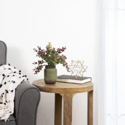 Northlight 10" Real Touch™ Two-Toned Spring Eucalyptus Leaves In Ceramic Pot -Northlight D761780S 2