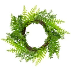 Northlight 18" Green Fern Leaf Springtime Wreath 8 Northlight 18" Green Fern Leaf Springtime Wreath -Northlight D761786S 1 1