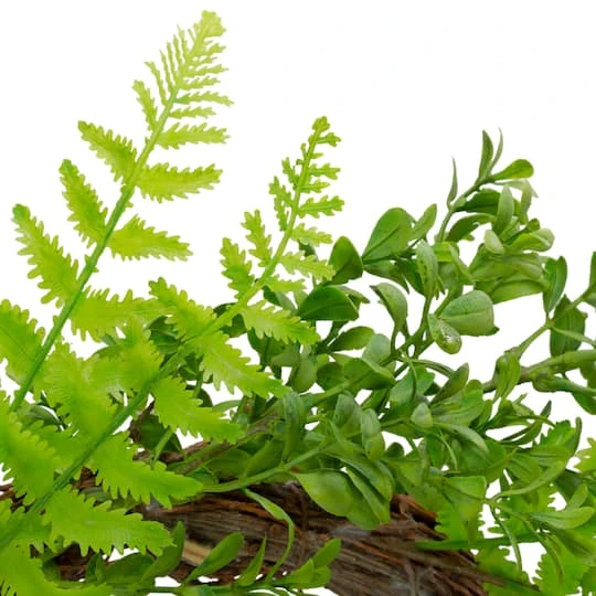 Northlight 18" Green Fern Leaf Springtime Wreath 7 Northlight 18" Green Fern Leaf Springtime Wreath - Image 5