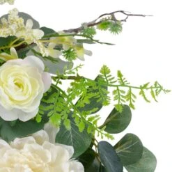 Northlight 20" Peony, Rose & Mixed Foliage Artificial Spring Wreath -Northlight D761795S 4