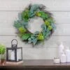 Northlight 24" Eucalyptus & Olive Leaf Twig Spring Wreath