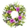 Northlight 24" Purple Peony Mixed Floral Springtime Wreath 2 Northlight 24" Purple Peony Mixed Floral Springtime Wreath -Northlight D761798S 11