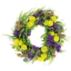 Northlight 22" Mixed Foliage & Thistle Spring Wreath -Northlight D761799S 11 1