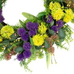 Northlight 22" Mixed Foliage & Thistle Spring Wreath -Northlight D761799S 6