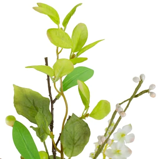 Northlight 25" Green & Gold Hydrangea & Fern Golden Ring Wreath 7 Northlight 25" Green & Gold Hydrangea & Fern Golden Ring Wreath - Image 5