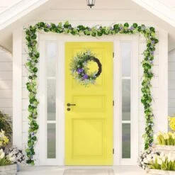 Northlight 24" Mixed Wild Flowers & Twig Wreath 11 Northlight 24" Mixed Wild Flowers & Twig Wreath -Northlight D761808S 2