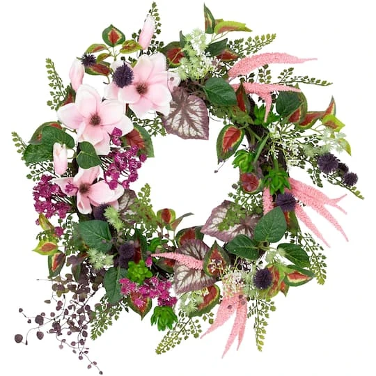 Northlight 24" Succulent & Fern Wreath 3 Northlight 24" Succulent & Fern Wreath